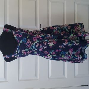 Candie's Floral Sleeveless Dress Blue Sz M